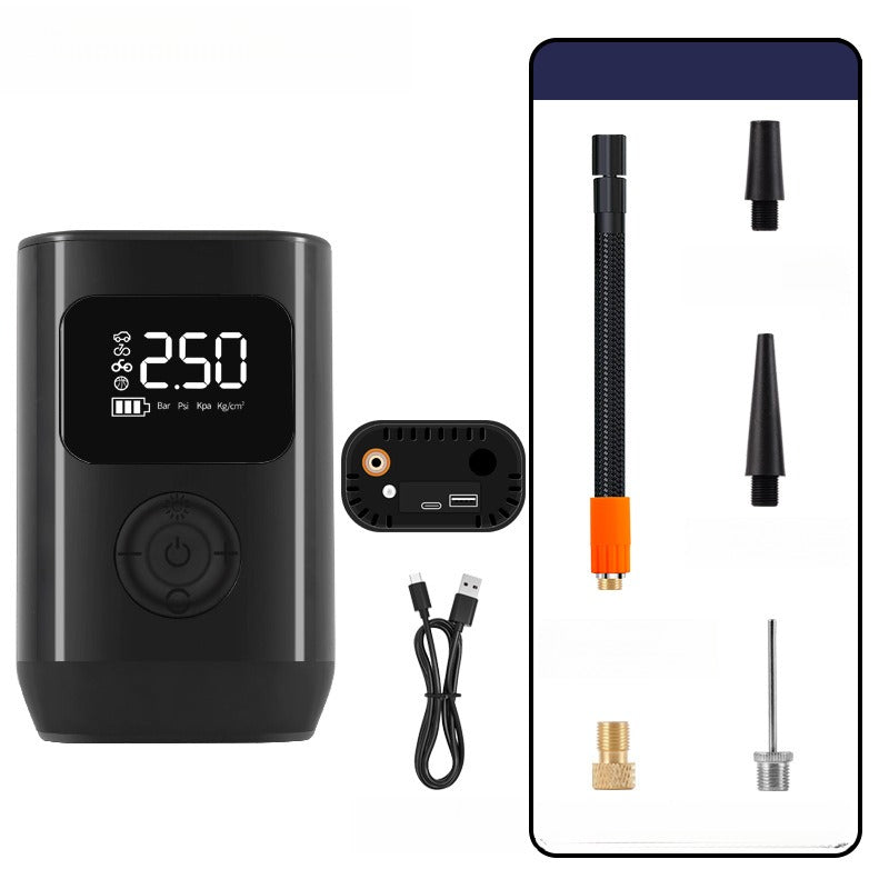 Portable Car Tire Inflator Pump 150PSI Digital Display Air Pump with LED Lighting, Wireless USB-C Rechargeable, Compact & Lightweight for Bike, Car & More